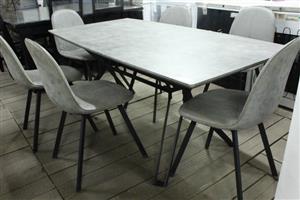 GREY 7PC DINING SET(S066418A)