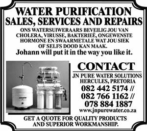 Water Purification Sales, Services & Repairs | Hercules, Pretoria