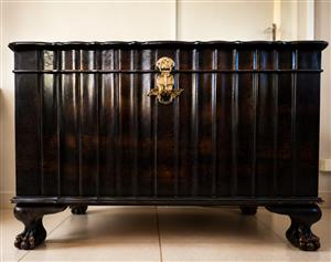 Antique Solid Wooden Ball-and-Claw style chest