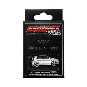 VW Golf 7 GTI White - Die-Cast Enamel Keychain