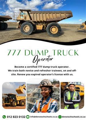 777 Dump Truck Training In Pretoria