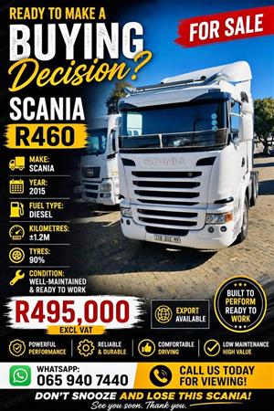 2015 SCANIA R460 