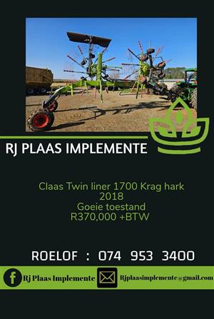 Claas Twin liner 1700 Krag hark