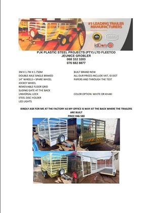 3m cattle trailers built brand new