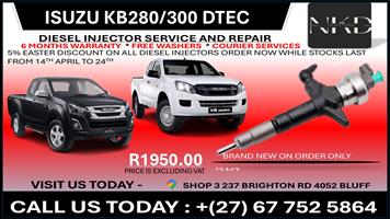 Isuzu KB280/KB300 Dtec Diesel Injectors on recondition