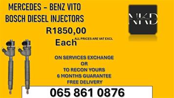 MERCEDES VITO DIESEL INJECTORS FOR SALE NEW AND RECON