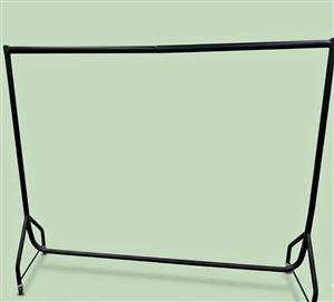 Black metal clothes racks