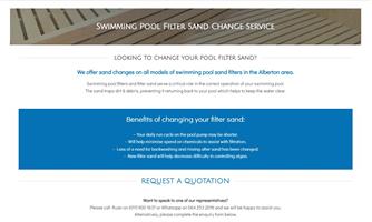Swimming Pool Filter Sand Change Service
