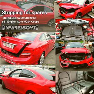 Stripping for spares MERCEDES C250 CDI 2013 651 Engine Auto W204 Coupe