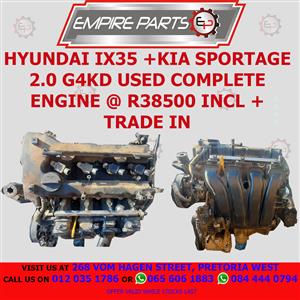 Hyundai IX35 + Kia Sportage 2.0 G4KD complete engine