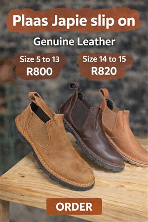 Plaasjapie slip on vellies for men