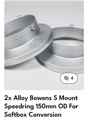 Bowens S-Mount 150mm Speedring - x2