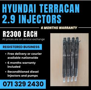 HYUNDAI TERRACAN 2.9 INJECTORS FOR SALE WITH WARRANTY 