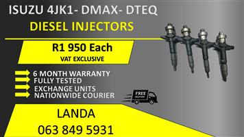 ISUZU 4JK1- DMAX- DTEQ DIESEL INJECTORS FOR SALE OR RECON WITH 6 MONTH WARRANTY 