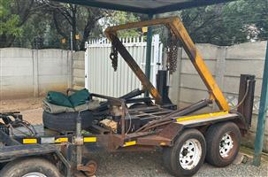 Skip trailer and 12 x 2cube skips