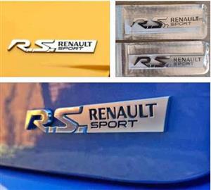 R-enault Sport RS badges emblems decals stickers
