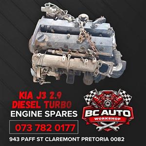 Kia J3 2.9 diesel turbo engine stripping for spares