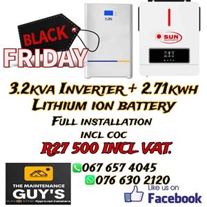 3.2kva + 2.71kwh Lithium ion battery