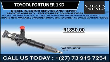 Toyota Fortuner Diesel Injectors 