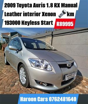  2009 Toyota Auris 1.8 RX Manual Leather interior Xenon keyless start