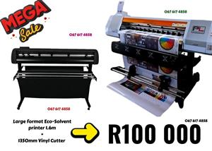 SALE SALE. Large format printer 1.6m + Vinyl Cutter 1350mm combo. 