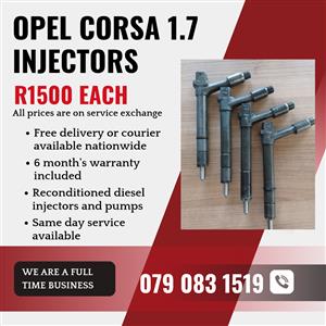OPEL CORSA 1.7 INJECTORS FOR SALE WITH WARRANTY 