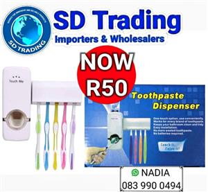 Toothpaste Dispenser and Toothbrush Holder