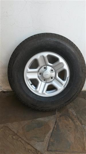 Jeep Wrangler 16inch mags with Bridgestone Dueler 245/75R16 tyres.