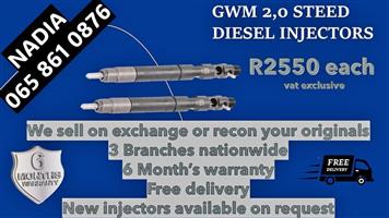 RECON DIESEL INJECTORS FOR SALE FOR GWM 2,0 STEED FULLY TESTED