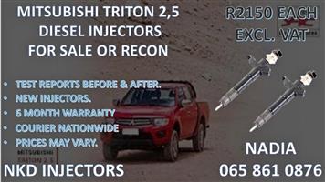 MITSUBISHI TRITON 2,5 DIESEL INJECTORS FOR SALE, REBUILT AND TESTED