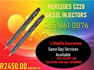 MERCEDES C220 DIESEL INJECTORS FOR SALE OR RECON WITH REPORTS
