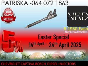 CHEVROLET CAPTIVA DIESEL INJECTORS FOR SALE ON EASTER WEEK 