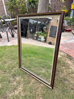 Wooden framed mirror