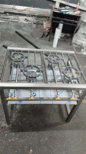 Stainless steel gas boiling table new 