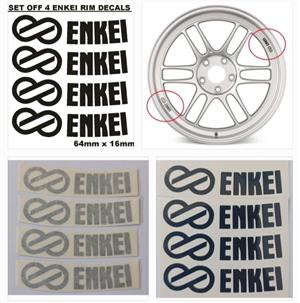 Enkei wheel rim stickers decals sets 
