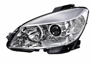 Headlight - W204 / C Class - Non Xenon - Chrome - Preface -  07-10
