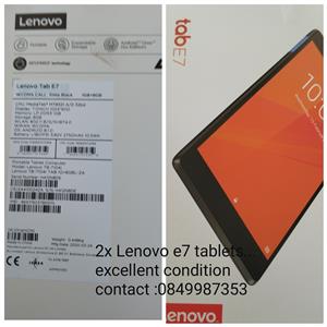 2x Lenovo e7 tablets 