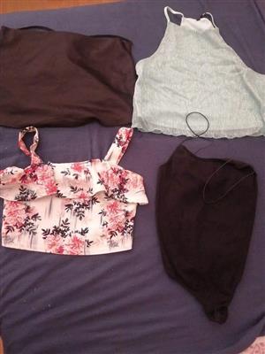 Tops blouse small cropped x 4 