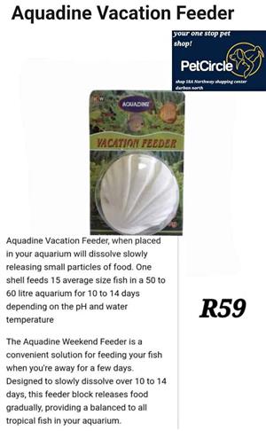 Weekend and vacation fish food