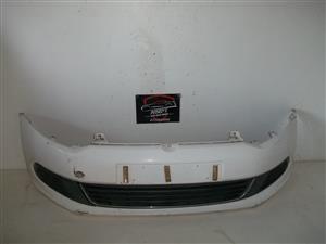 VW Polo 6 Sedan '10-'14 front bumper with grilles