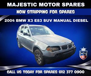 2004 BMW X3 E83 SUV Manual Diesel – Stripping For Spares 