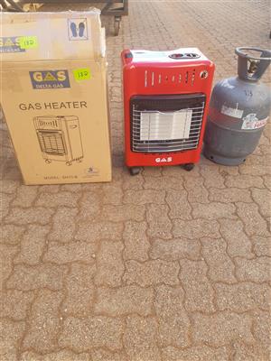 Delta gas heater with a 9kg handigas cylinder