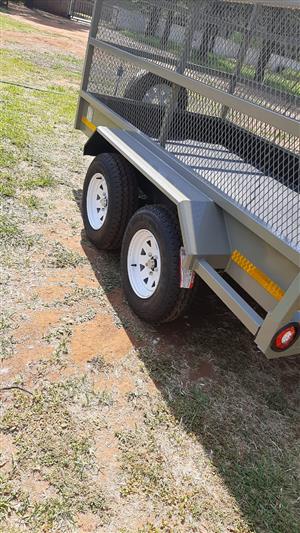 3 meter double axle both braked mesh utility trailer in Lc Brown