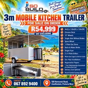 3m Mobile Kitchen Trailer for sale on order