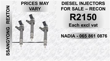 SSANGYOUNG REXTON DIESEL INJECTORS FOR SALE OR TO RECON NATIONWIDE