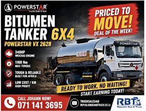 New Powerstar VX 2628 Bitumen Tanker Truck