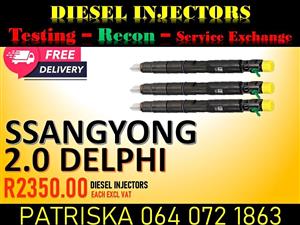 GET YOUR DIESEL INJECTORS FOR SSANGYONG 2.0 NEW OR RECON