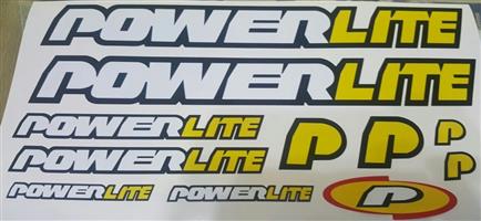 Power Lite bicycle frame decals stickers graphics kits. 