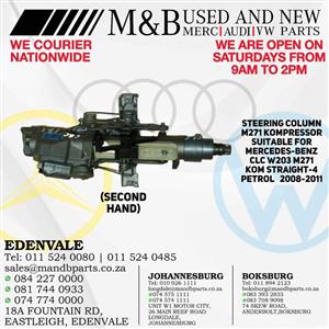 Steering Column M271 Kompressor (Second Hand) Suitable for Mercedes-Benz CLC W203 M271 Kom