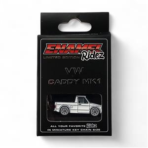 VW Caddy Mk1 White - Die-Cast Enamel Keychain
